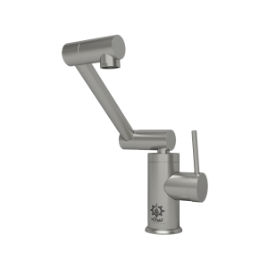 شیر روشویی چرخشی مدل لیام با پوشش کروم مات